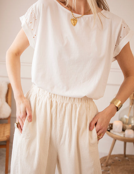 Corduroy Joy Beige - Broek