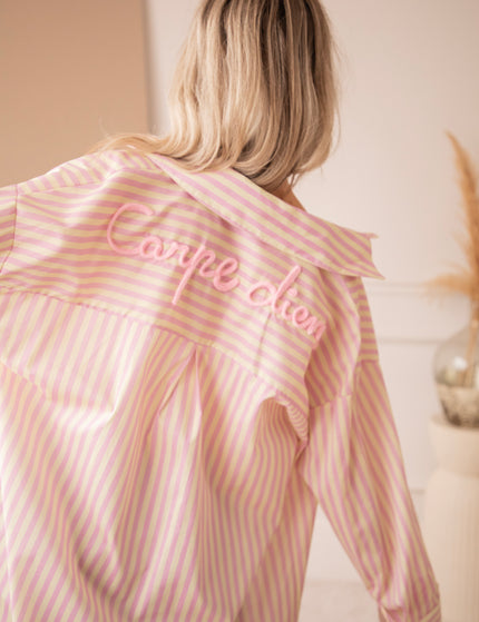 Carpe Diem Stripes Butter Yellow/Lilac - Blouse