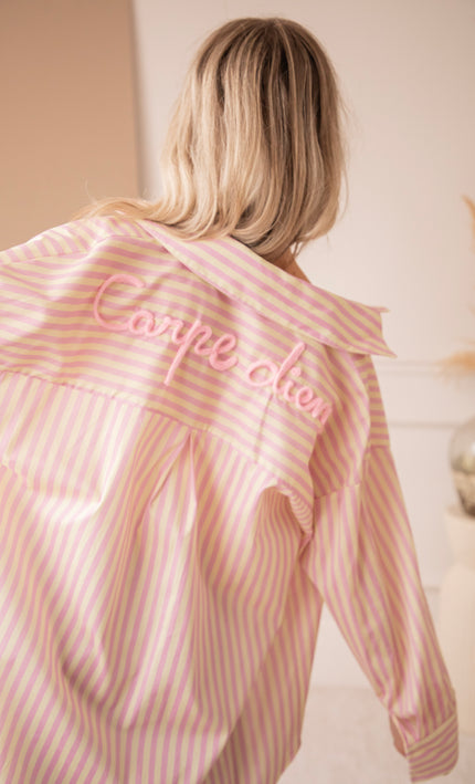 Carpe Diem Stripes Butter Yellow/Lilac - Blouse