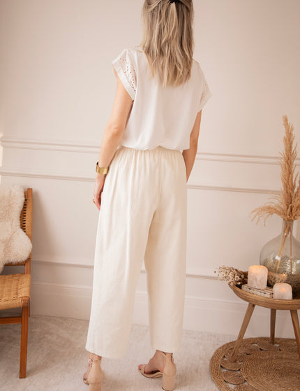 Corduroy Joy Beige - Broek