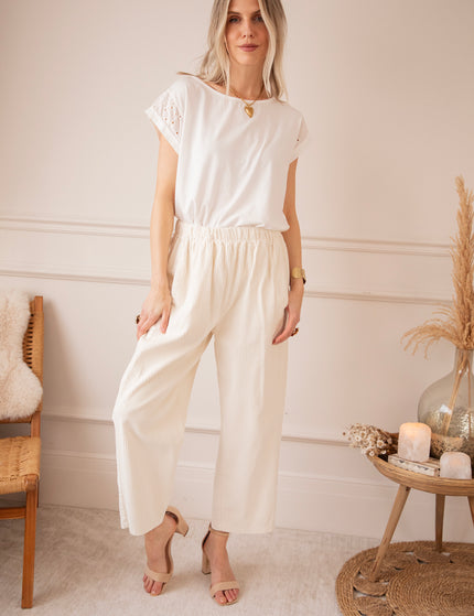 Corduroy Joy Beige - Broek