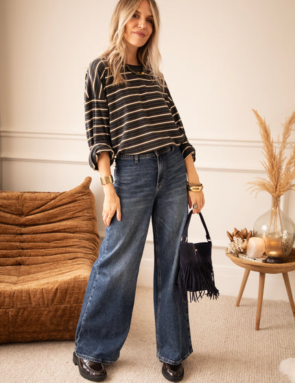 Love Me Wide Dark Blue - Jeans