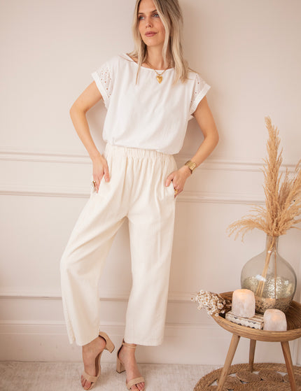 Corduroy Joy Beige - Broek