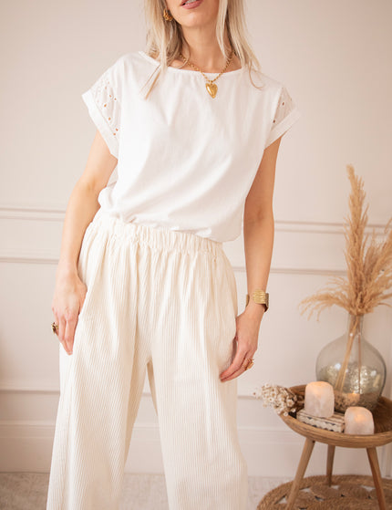 Corduroy Joy Beige - Broek