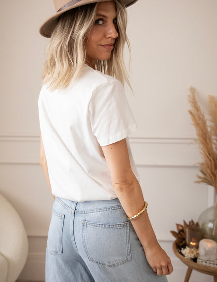 T-Shirt - Good Vibes - Weiß/Schwarz