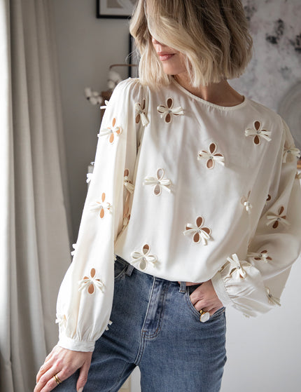 Bow Glow Beige - Blouse