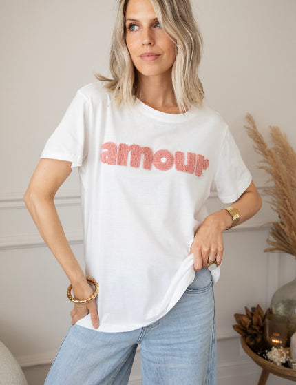 Amour White/Pink - T-Shirt