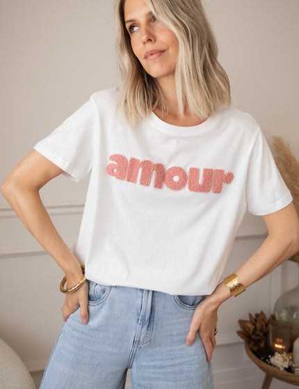 Amour White/Pink - T-Shirt