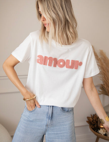 Amour White/Pink - T-Shirt