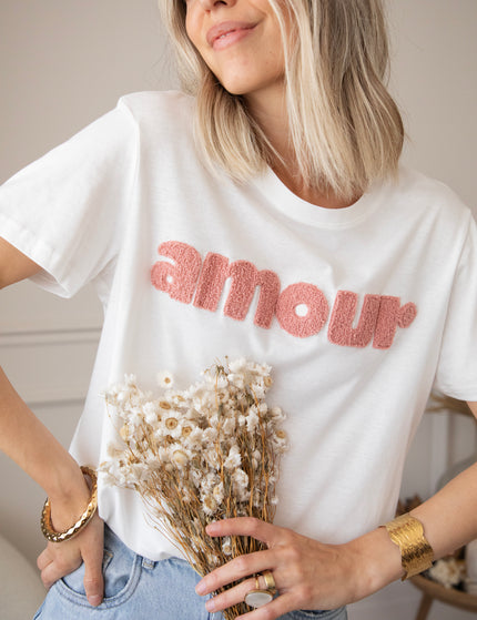 Amour White/Pink - T-Shirt