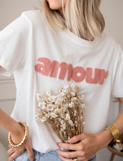 Amour White/Pink - T-Shirt