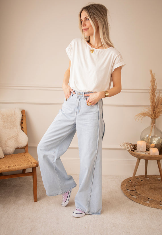 Wide Stitch Light Blue - Jeans