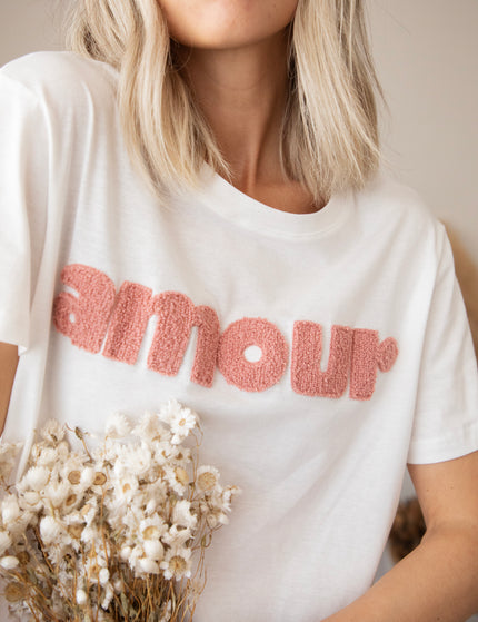 Amour White/Pink - T-Shirt