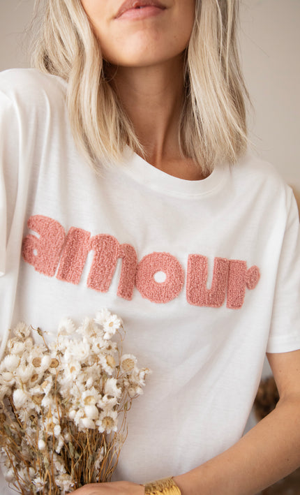 Amour White/Pink - T-Shirt