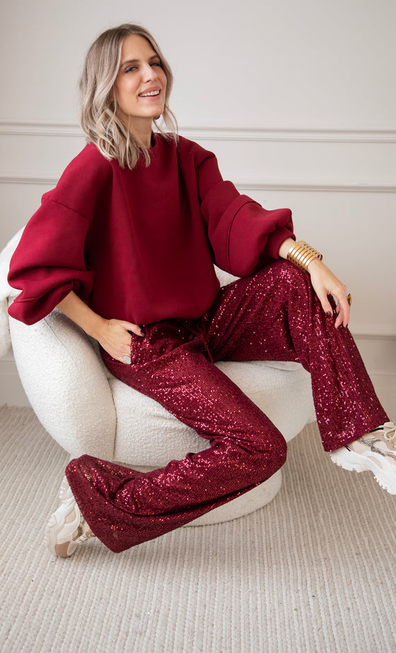 Stunning Sequins Bordeaux - Pants