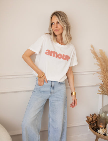 Amour White/Pink - T-Shirt