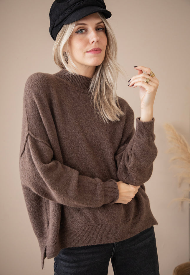 Soft Seamy Brown - Sweater