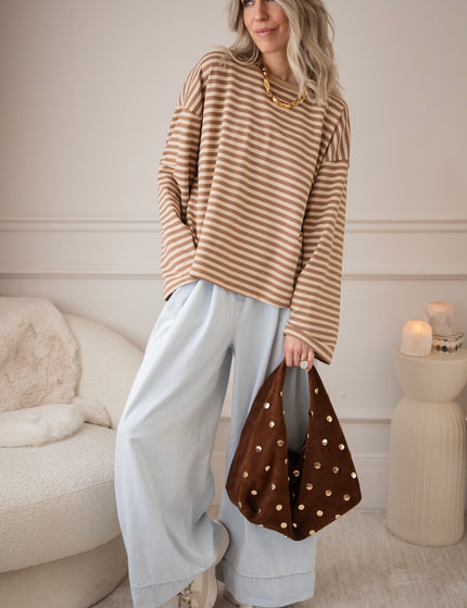 Sadie Stripe Beige/Brown - Longsleeve