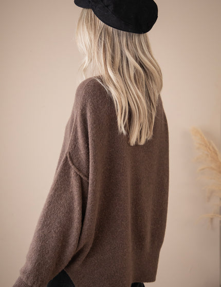 Soft Seamy Brown - Sweater