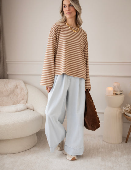 Sadie Stripe Beige/Brown - Longsleeve