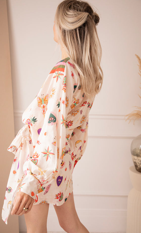 Wrapped In Wonders Beige - Dress