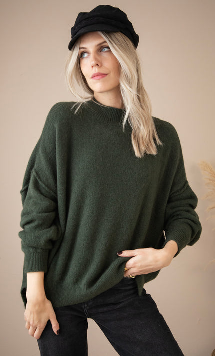 Soft Seamy Kaki - Sweater