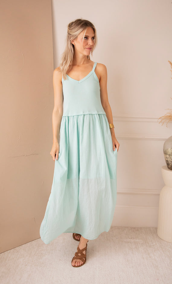 Maxikleid - Soraya Strap - Minze