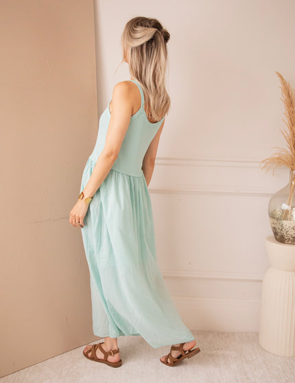Soraya Strap Mint - Maxi Jurk