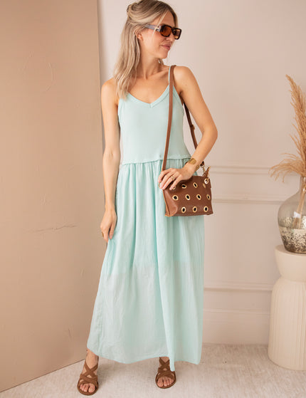 Soraya Strap Mint - Maxi Jurk