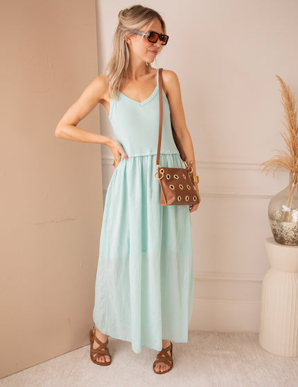 Soraya Strap Mint - Maxi Jurk
