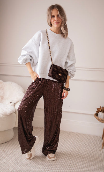 Hose - Stunning Sequins - Choco
