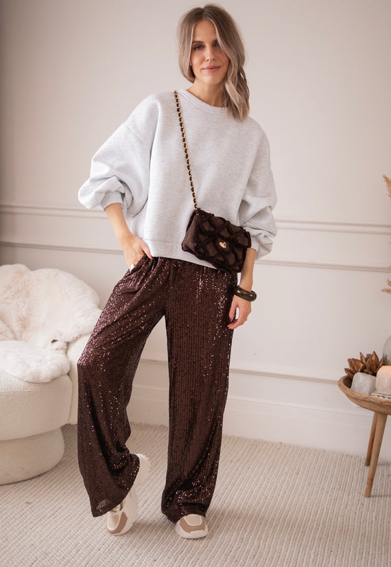 Stunning Sequins Choco - Pants