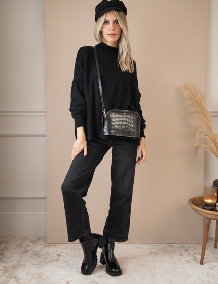 Soft Seamy Black - Sweater