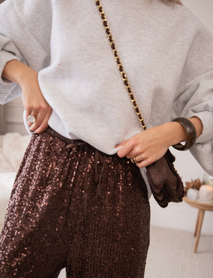 Hose - Stunning Sequins - Choco