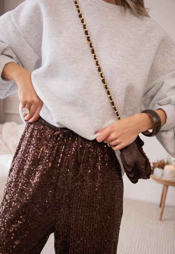 Stunning Sequins Choco - Pants