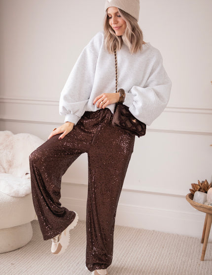 Hose - Stunning Sequins - Choco