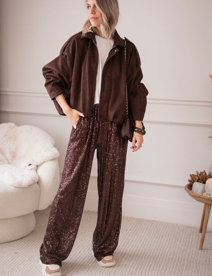Hose - Stunning Sequins - Choco