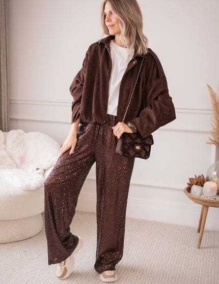 Hose - Stunning Sequins - Choco