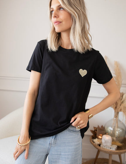 Beating Heart Black/Gold - T-Shirt