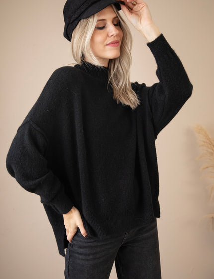 Soft Seamy Black - Sweater