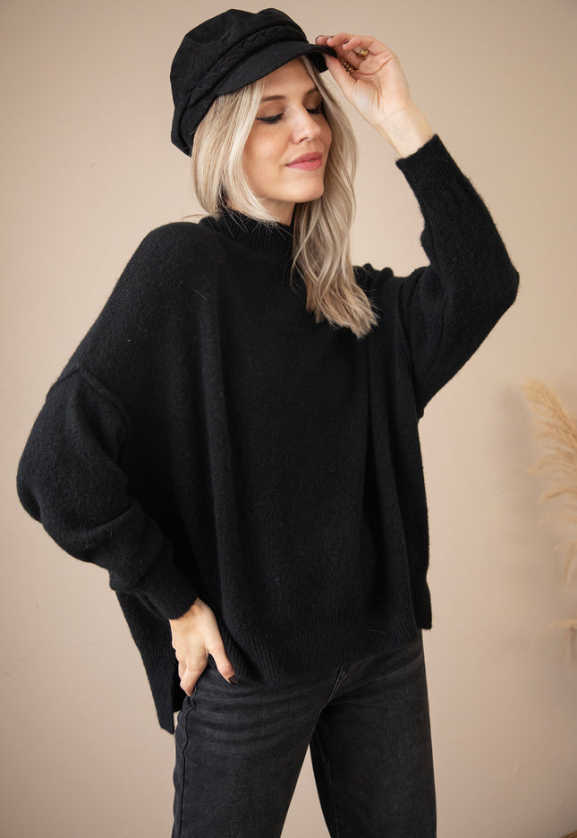 Soft Seamy Black - Sweater