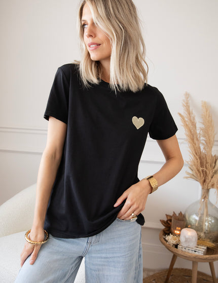 Beating Heart Black/Gold - T-Shirt