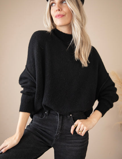 Soft Seamy Black - Sweater