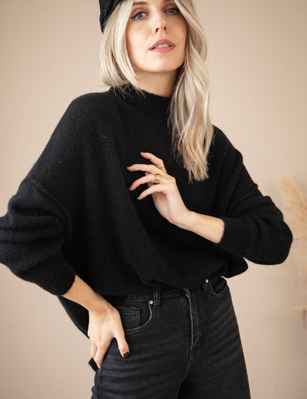 Soft Seamy Black - Sweater