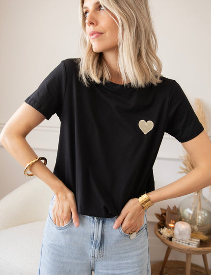 Beating Heart Black/Gold - T-Shirt