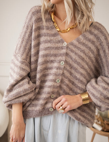 Zima Stripe Beige/Brown - Vest