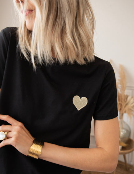 Beating Heart Black/Gold - T-Shirt