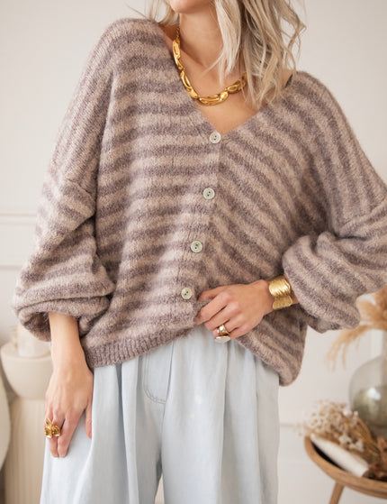 Zima Stripe Beige/Brown - Vest