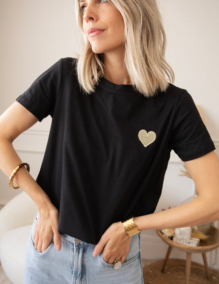 Beating Heart Black/Gold - T-Shirt