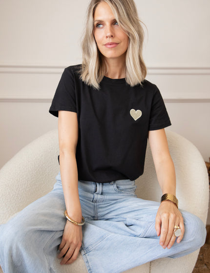 Beating Heart Black/Gold - T-Shirt